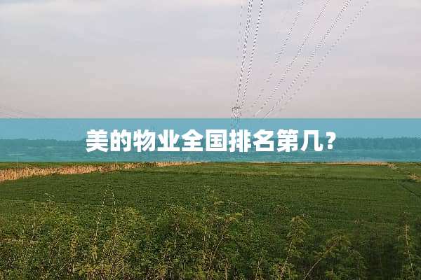 美的物业全国排名第几？