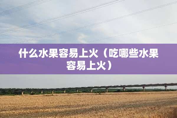 什么水果容易上火(吃哪些水果容易上火) 什么水果容易上火(吃哪些水果容易上火)