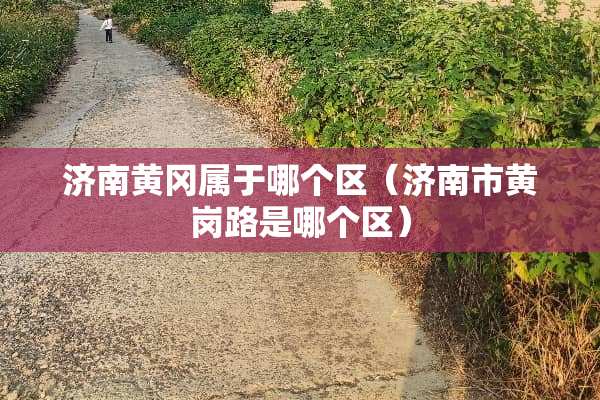 济南黄冈属于哪个区（济南市黄岗路是哪个区）