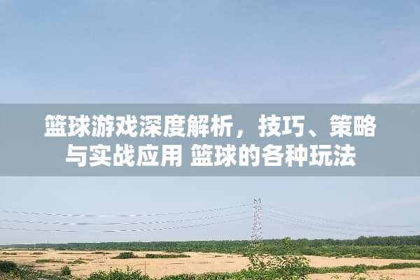 篮球游戏深度解析，技巧、策略与实战应用 篮球的各种玩法