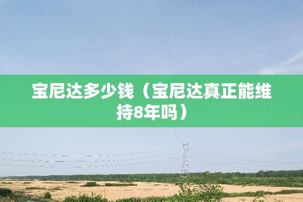 宝尼达多少钱（宝尼达真正能维持8年吗）