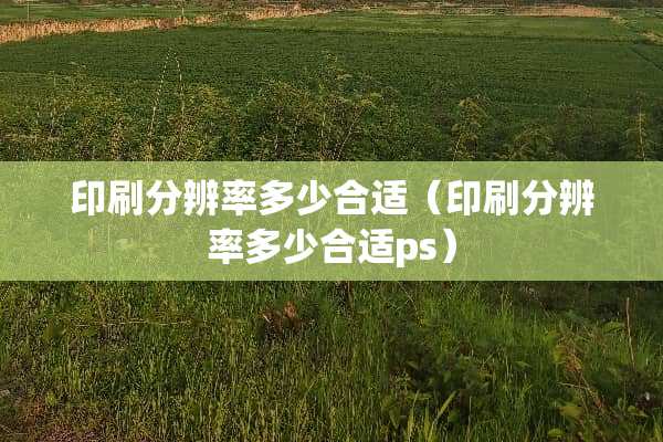 印刷分辨率多少合适（印刷分辨率多少合适ps）