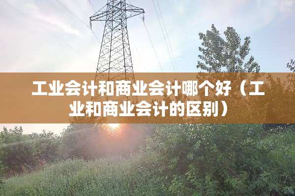工业会计和商业会计哪个好（工业和商业会计的区别）
