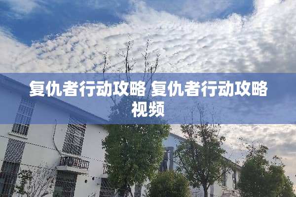 复仇者行动攻略 复仇者行动攻略视频