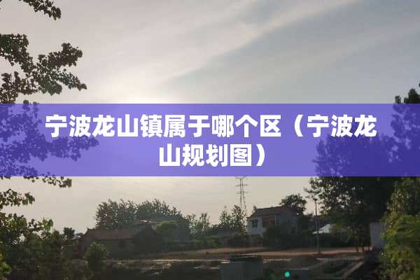 宁波龙山镇属于哪个区（宁波龙山规划图）