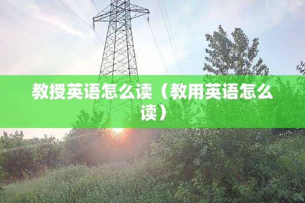 教授英语怎么读（教用英语怎么读）