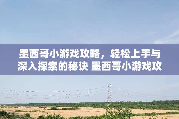 墨西哥小游戏攻略，轻松上手与深入探索的秘诀 墨西哥小游戏攻略