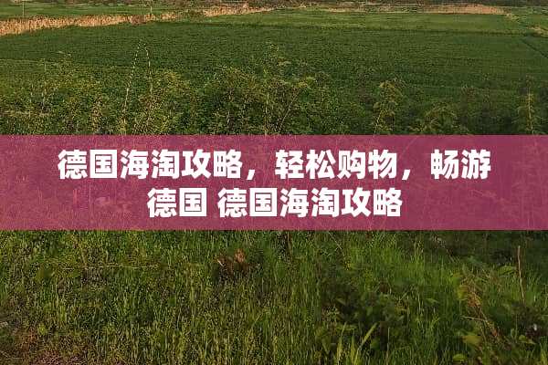德国海淘攻略，轻松购物，畅游德国 德国海淘攻略