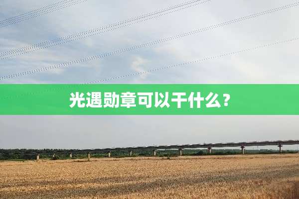 光遇勋章可以干什么？