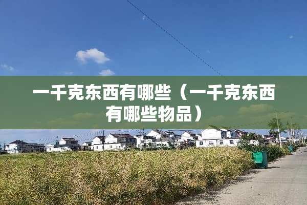 一千克东西有哪些（一千克东西有哪些物品）