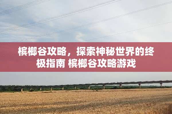 槟榔谷攻略，探索神秘世界的终极指南 槟榔谷攻略游戏