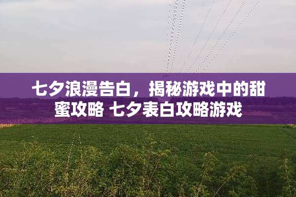 七夕浪漫告白,揭秘游戏中的甜蜜攻略 七夕表白攻略游戏 七夕浪漫告白,揭秘游戏中的甜蜜攻略 七夕表白攻略游戏