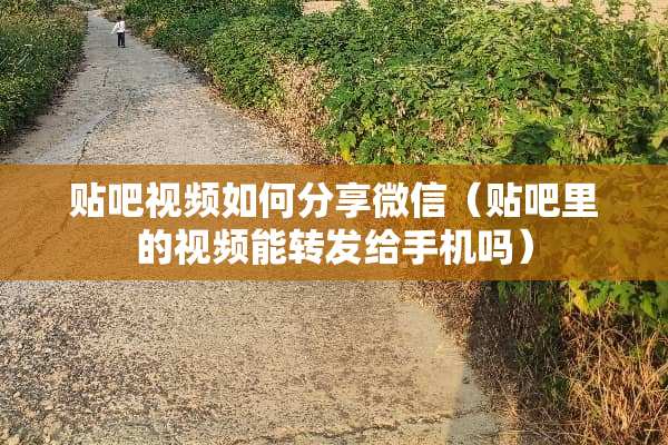 贴吧视频如何分享微信（贴吧里的视频能转发给手机吗）