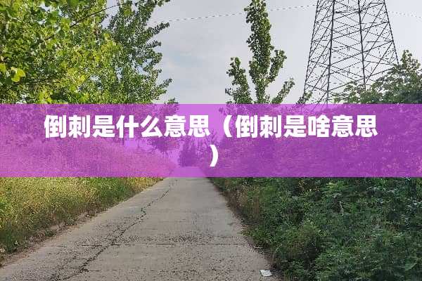 倒刺是什么意思（倒刺是啥意思）