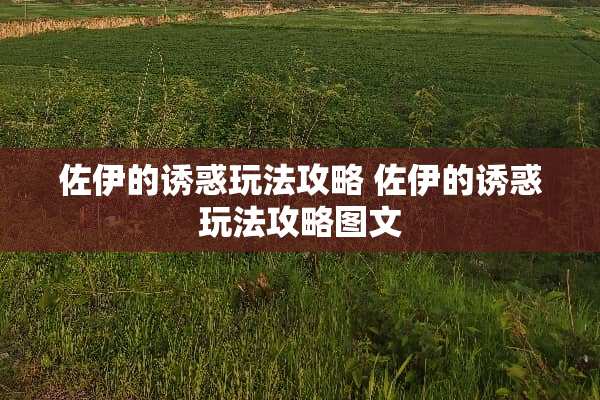 佐伊的诱惑玩法攻略 佐伊的诱惑玩法攻略图文