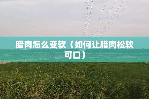 腊肉怎么变软（如何让腊肉松软可口）