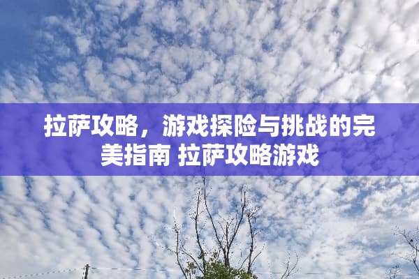 拉萨攻略，游戏探险与挑战的完美指南 拉萨攻略游戏