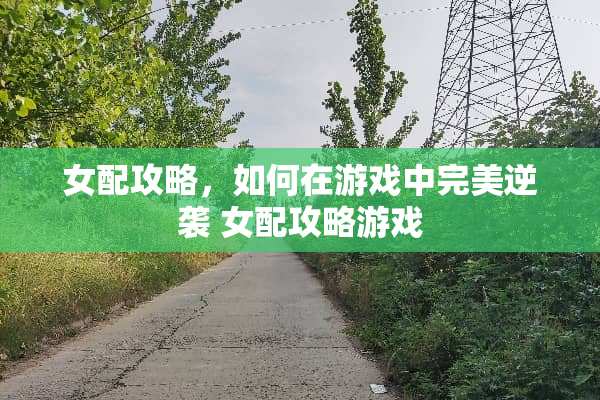 女配攻略，如何在游戏中完美逆袭 女配攻略游戏