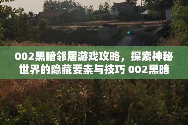 002黑暗邻居游戏攻略，探索神秘世界的隐藏要素与技巧 002黑暗邻居游戏攻略