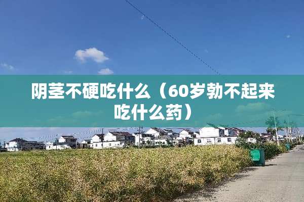 阴茎不硬吃什么（60岁勃不起来吃什么药）