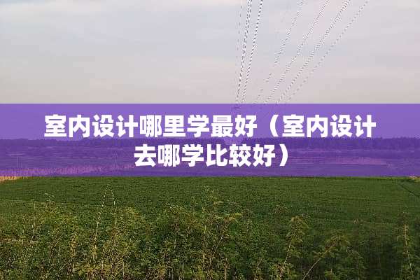 室内设计哪里学最好（室内设计去哪学比较好）