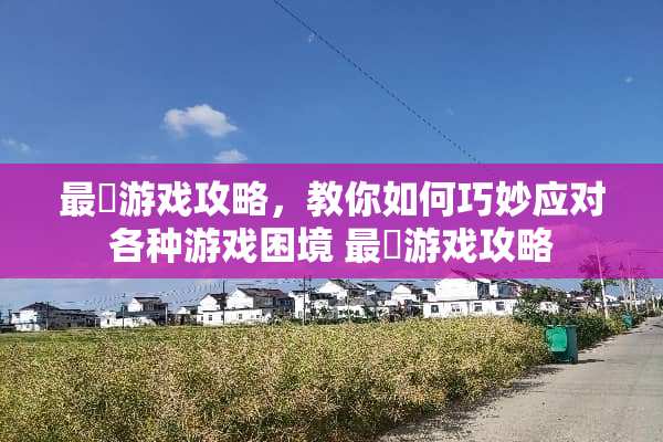 最囧游戏攻略，教你如何巧妙应对各种游戏困境 最囧游戏攻略