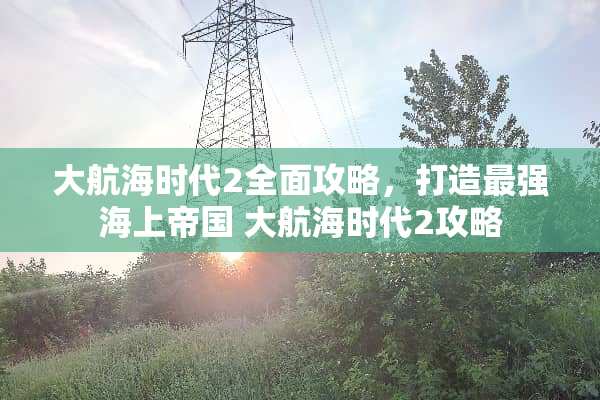大航海时代2全面攻略，打造最强海上帝国 大航海时代2攻略