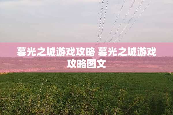 暮光之城游戏攻略 暮光之城游戏攻略图文