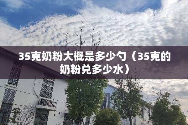 35克奶粉大概是多少勺（35克的奶粉兑多少水）