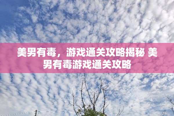 **有毒，游戏通关攻略揭秘**有毒游戏通关攻略