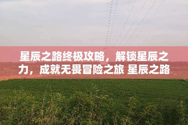 星辰之路终极攻略，解锁星辰之力，成就无畏冒险之旅 星辰之路攻略