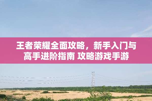 王者荣耀全面攻略，新手入门与高手进阶指南 攻略游戏手游