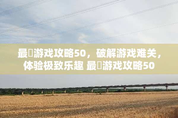 最囧游戏攻略50，破解游戏难关，体验极致乐趣 最囧游戏攻略50
