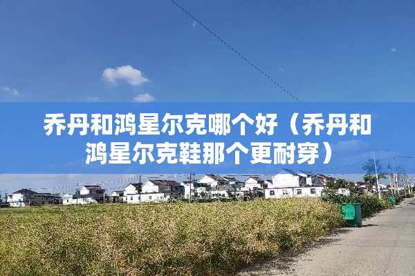 乔丹和鸿星尔克哪个好(乔丹和鸿星尔克鞋那个更耐穿) 乔丹和鸿星尔克哪个好(乔丹和鸿星尔克鞋那个更耐穿)