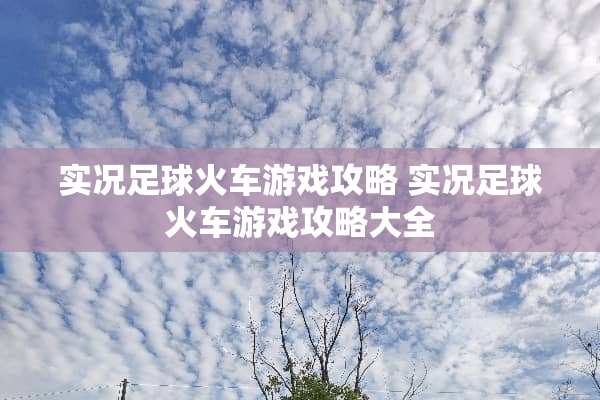 实况**火车游戏攻略 实况**火车游戏攻略大全 实况**火车游戏攻略 实况**火车游戏攻略大全