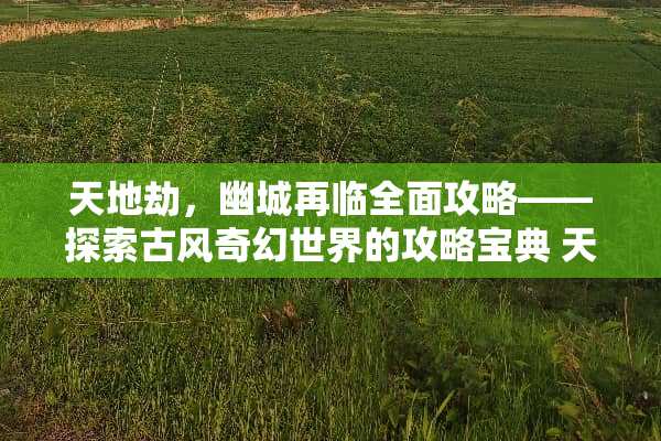 天地劫,幽城再临全面攻略——探索古风奇幻世界的攻略宝典 天地劫幽城再临攻略 天地劫,幽城再临全面攻略——探索古风奇幻世界的攻略宝典 天地劫幽城再临攻略