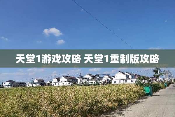 天堂1游戏攻略 天堂1重制版攻略 天堂1游戏攻略 天堂1重制版攻略