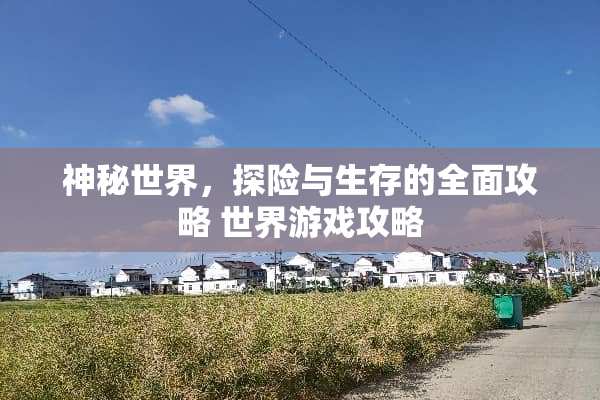 神秘世界,探险与生存的全面攻略 世界游戏攻略 神秘世界,探险与生存的全面攻略 世界游戏攻略