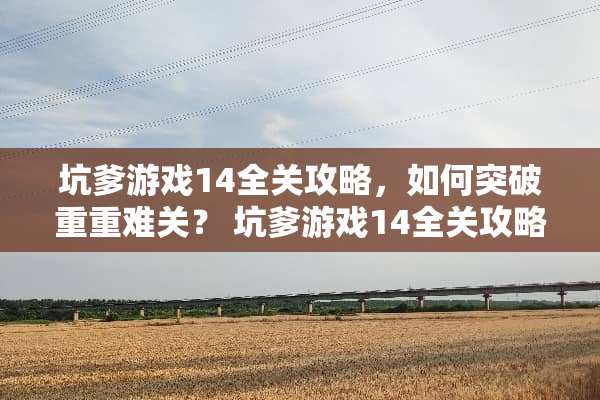 坑爹游戏14全关攻略,如何突破重重难关? 坑爹游戏14全关攻略 坑爹游戏14全关攻略,如何突破重重难关? 坑爹游戏14全关攻略