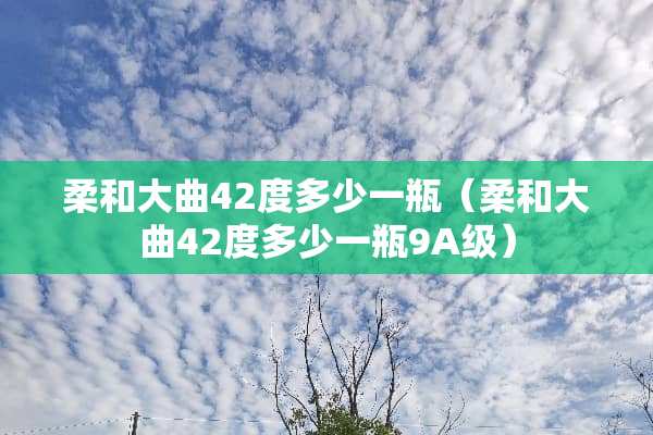 柔和大曲42度多少一瓶（柔和大曲42度多少一瓶9A级）