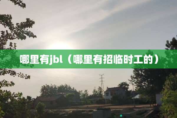哪里有jbl（哪里有招临时工的）