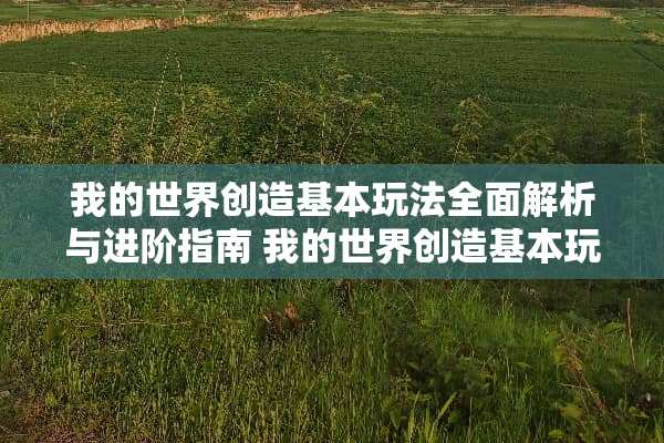 我的世界创造基本玩法全面解析与进阶指南 我的世界创造基本玩法