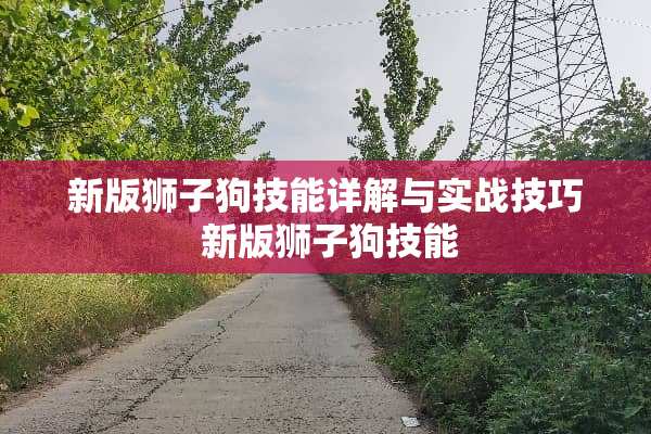 新版狮子狗技能详解与实战技巧 新版狮子狗技能