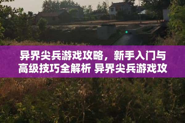 异界尖兵游戏攻略，新手入门与高级技巧全解析 异界尖兵游戏攻略