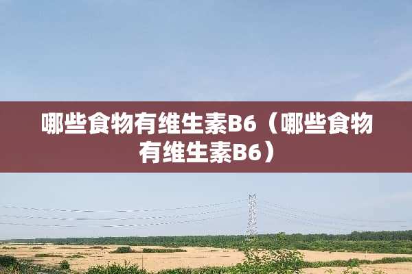 哪些食物有维生素B6（哪些食物有维生素B6）