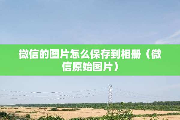 微信的图片怎么保存到相册（微信原始图片）