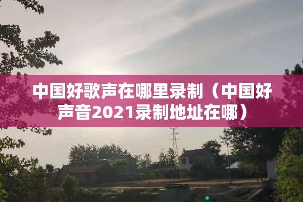 中国好歌声在哪里录制（中国好声音2021录制地址在哪）