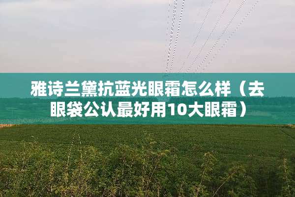 雅诗兰黛抗蓝光眼霜怎么样（去眼袋公认最好用10大眼霜）