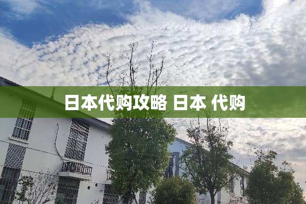 日本代购攻略 日本 代购