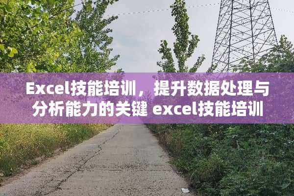 Excel技能培训，提升数据处理与分析能力的关键 excel技能培训